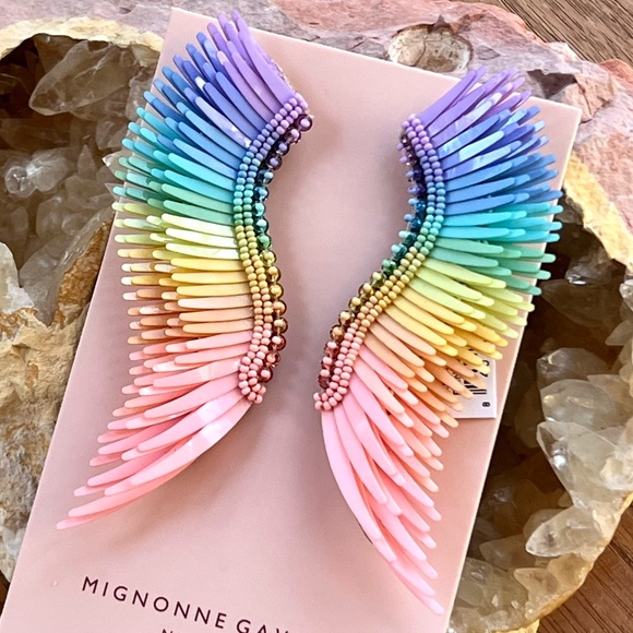 🌺🎉HP🎉🌺 NWT Mignonne Gavigan Madeline Earrings Rainbow Pastel - Picture 8 of 16